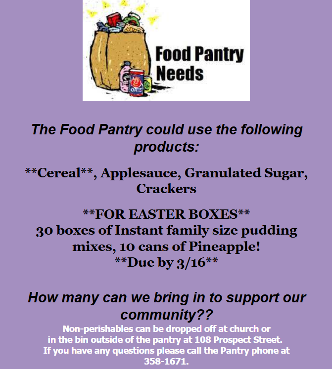 Avon Food Pantry  