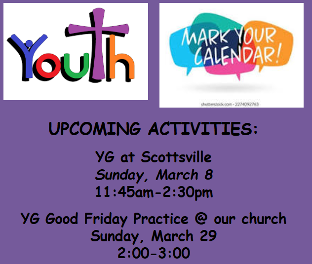 Youth Upcoming Events
